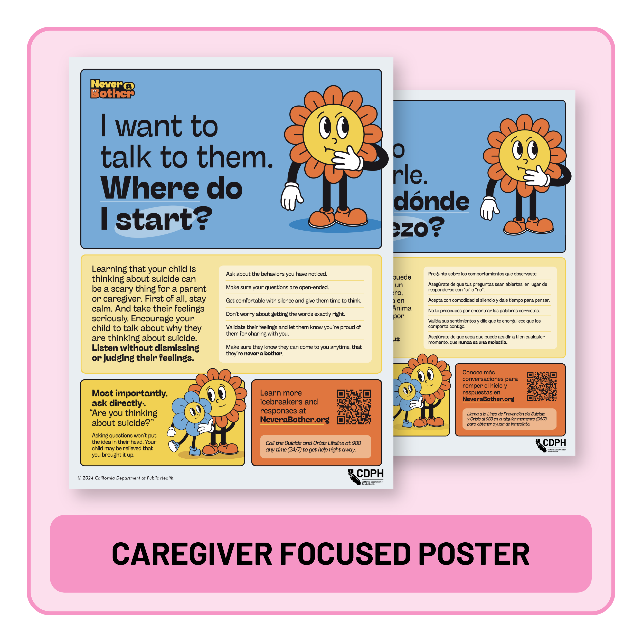 A free outreach toolkit to share Never a Bother suicide prevention messaging.