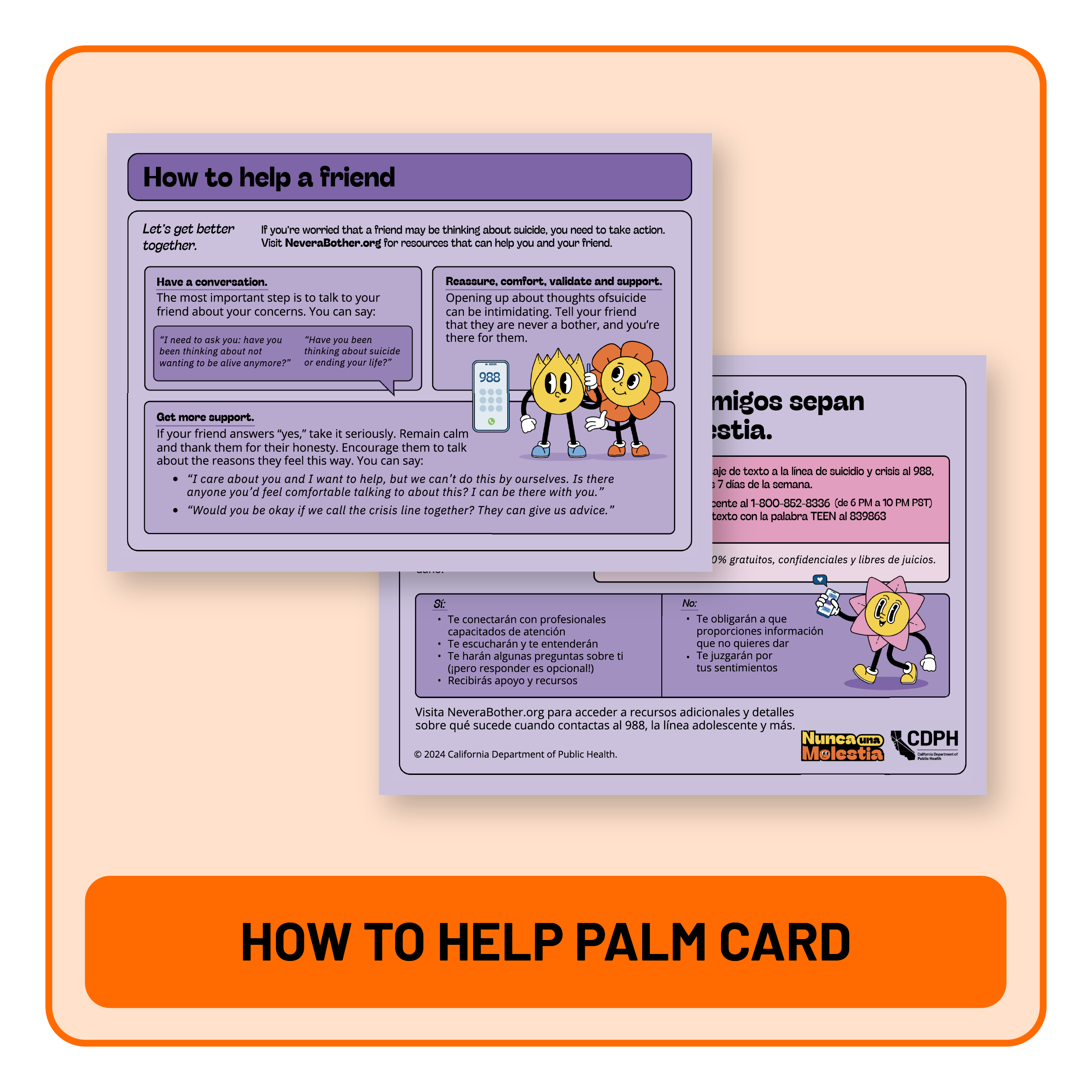 A free outreach toolkit to share Never a Bother suicide prevention messaging.